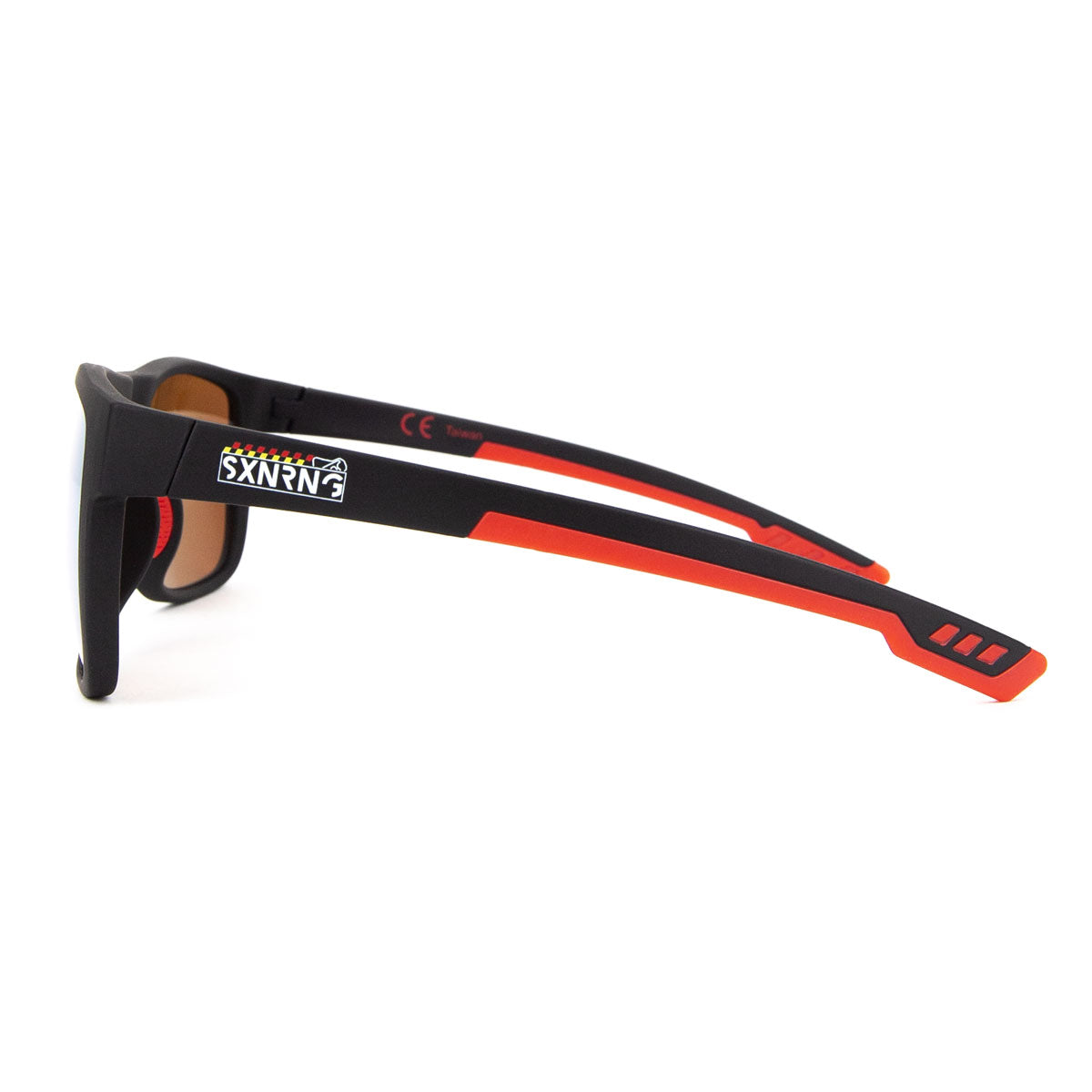 B2BA Sunglasses SXNRNG Gold Mirror Lens Schwarz-Rot - B2BA Clothing