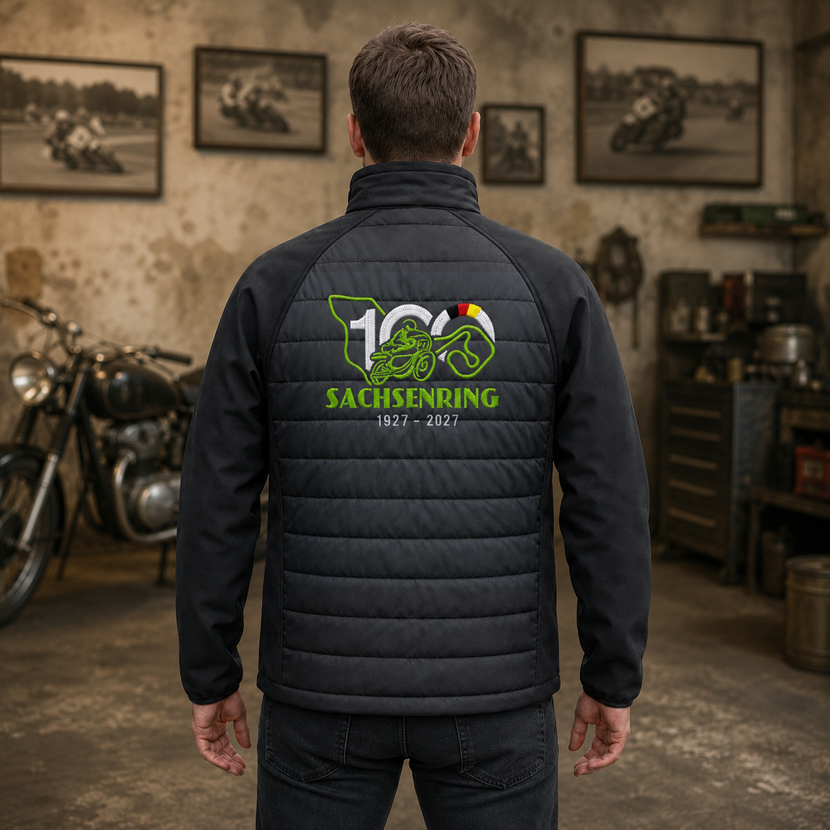 100 Jahre Sachsenring Logo Unisex Hybrid Jacke