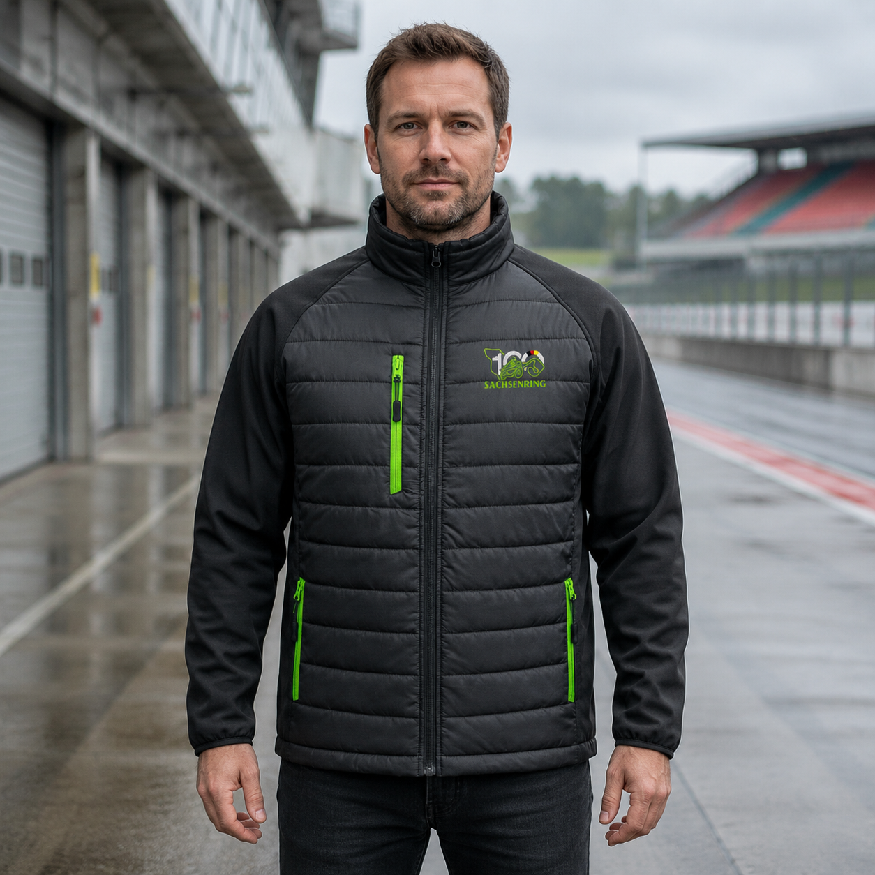 100 Jahre Sachsenring Logo Unisex Hybrid Jacke