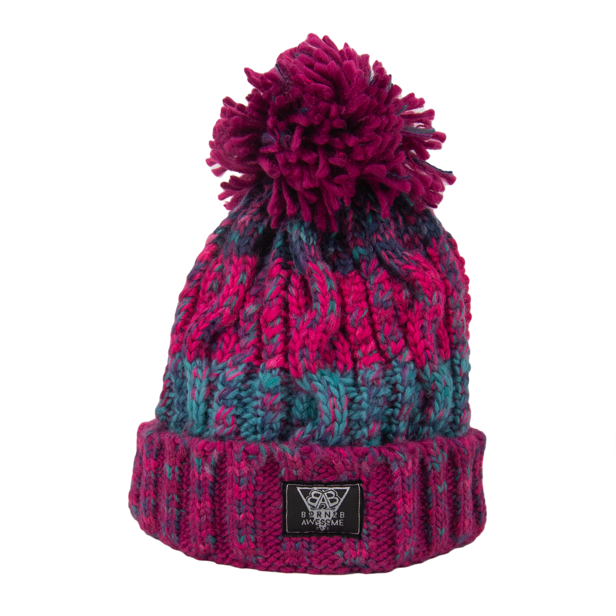 Corkskrew Bobble Beanie "Wild Berry"