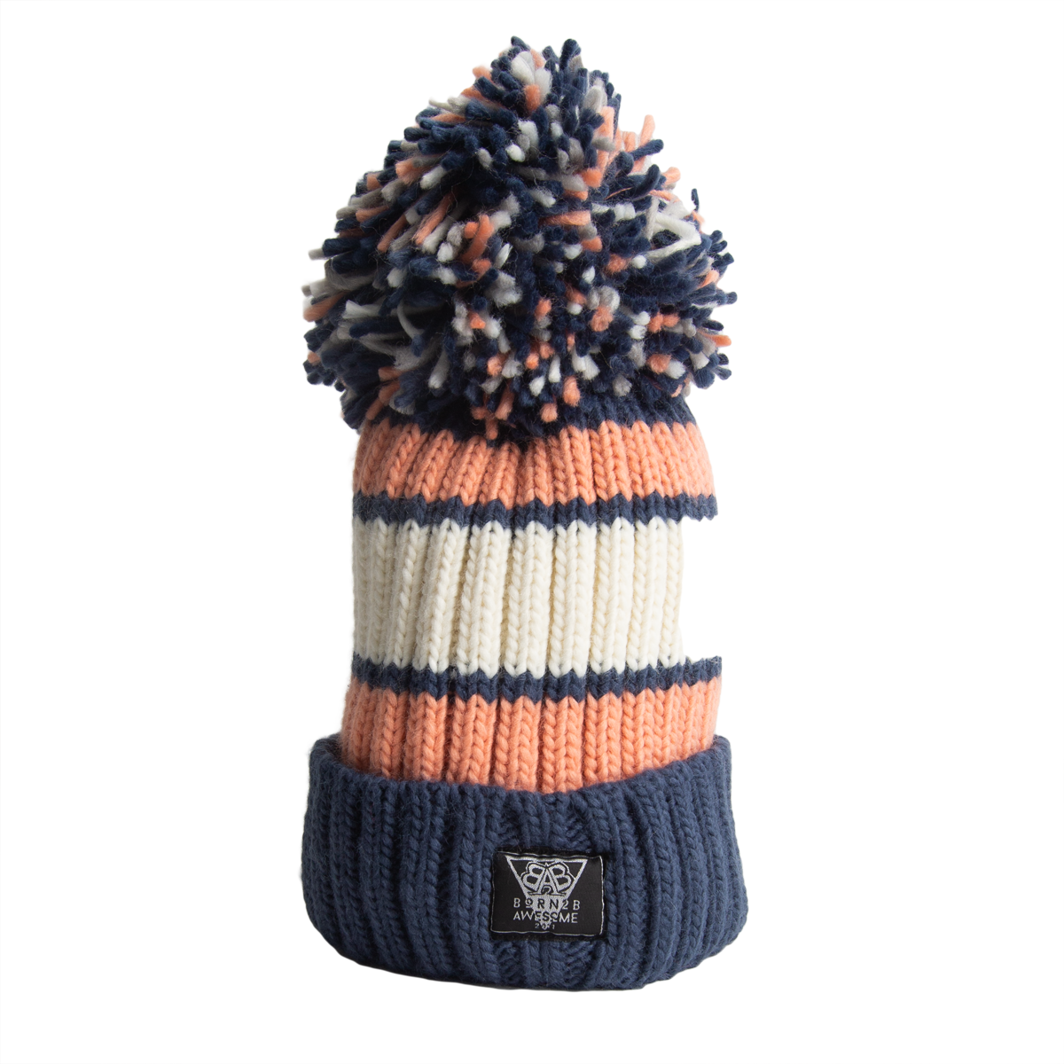 Knitted Bobble Beanie "Marshmallow"