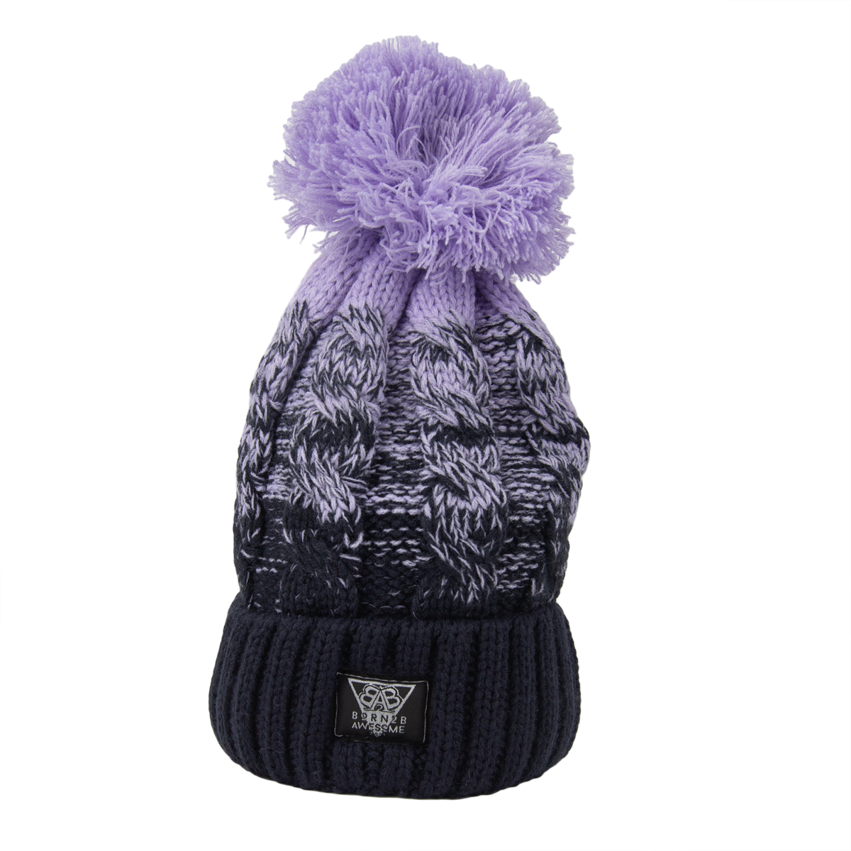 Ombre Bobble Beanie "Lavender"