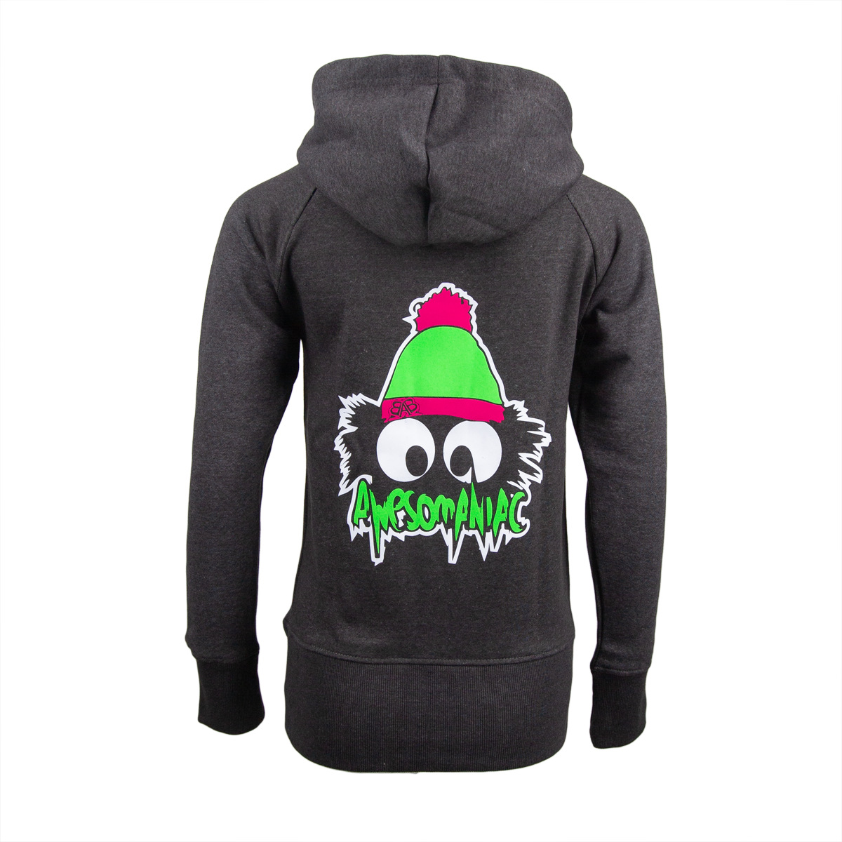 Awesomaniac Girlie Hoodie Heather Black