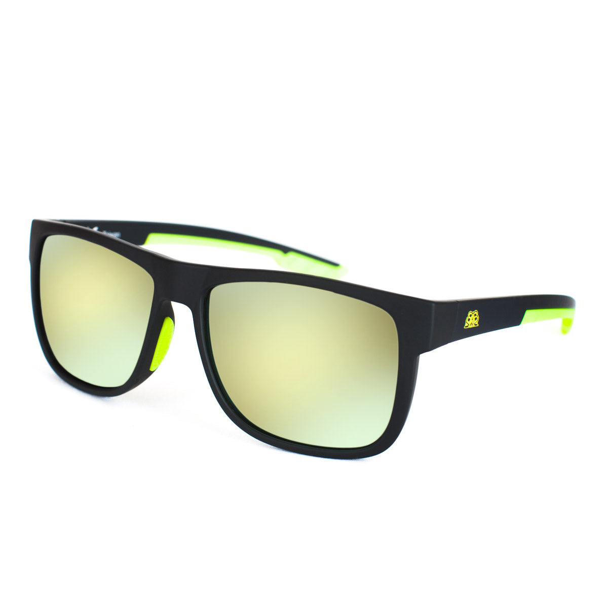 B2BA Sunglasses Mirror Schwarz-Gelb - B2BA Clothing