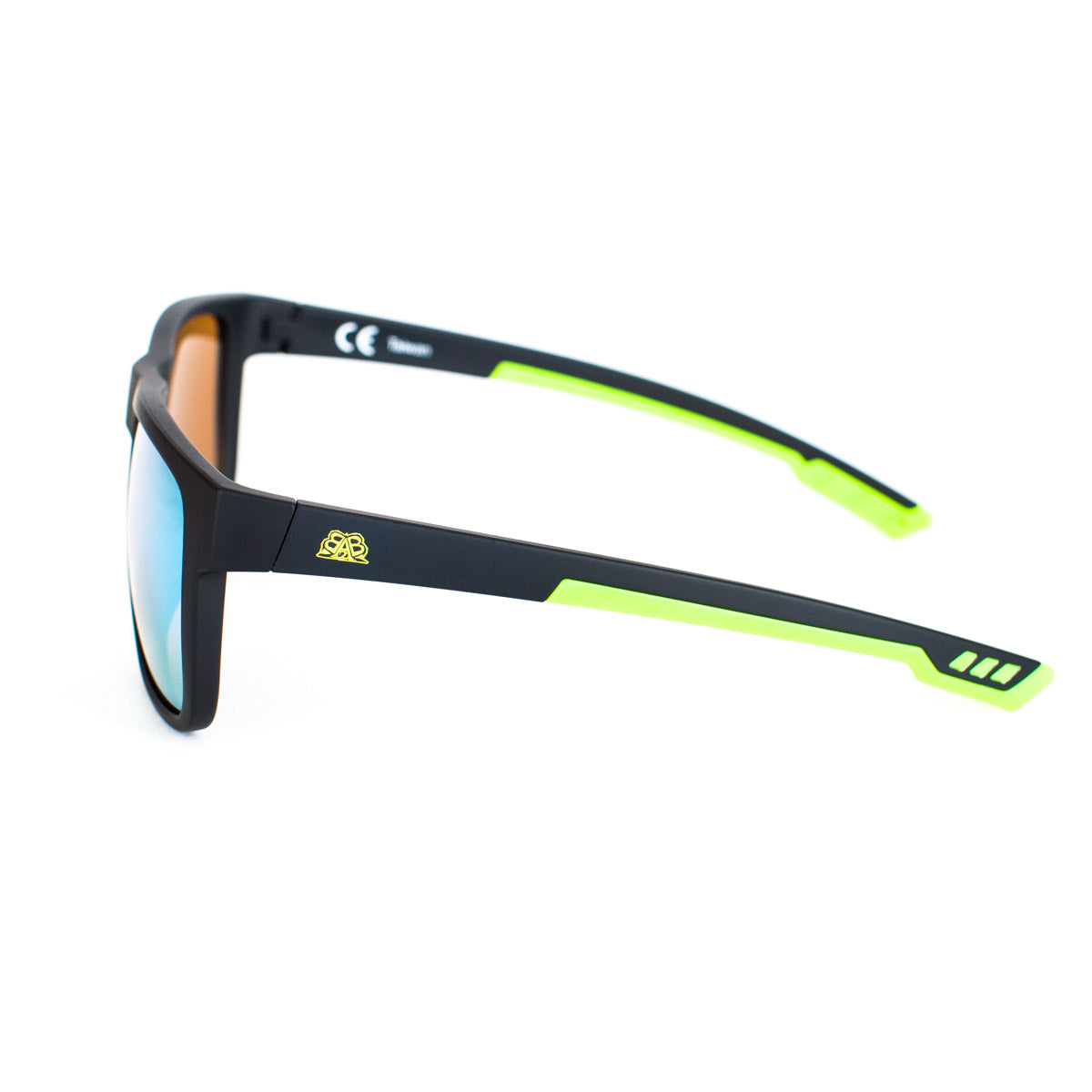 B2BA Sunglasses Mirror Schwarz-Gelb - B2BA Clothing
