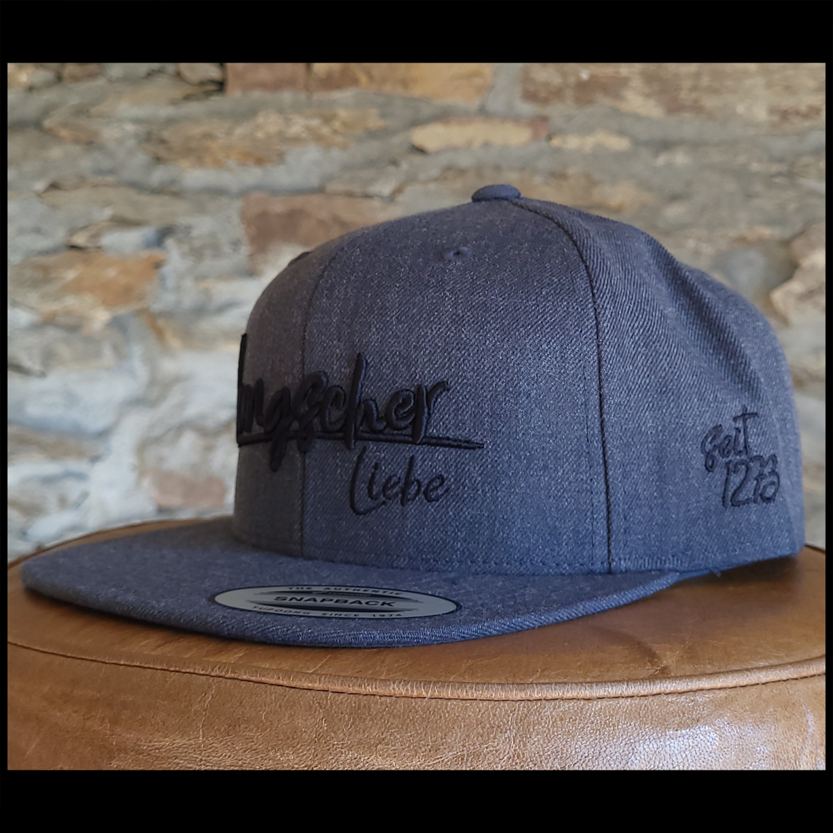 Lungscher Liebe Snapback Cap Dark Grey - B2BA Clothing grey / Erwachsene