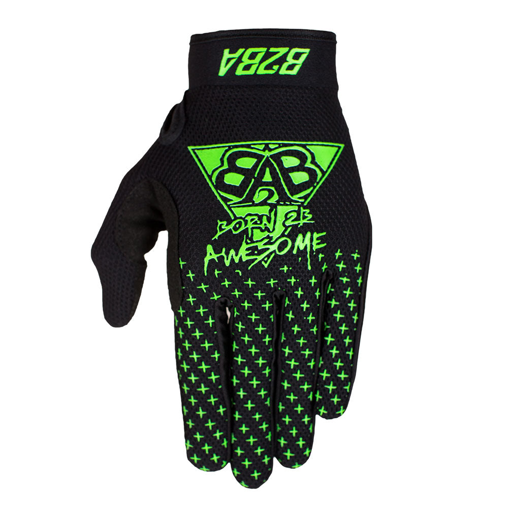 Stars Race Glove Schwarz Grün B2BA - B2BA Clothing