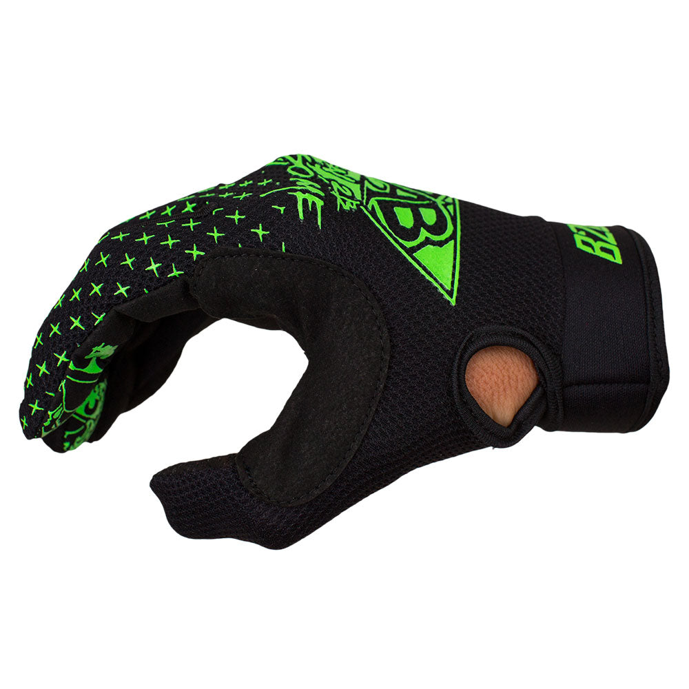 Stars Race Glove Schwarz Grün B2BA - B2BA Clothing