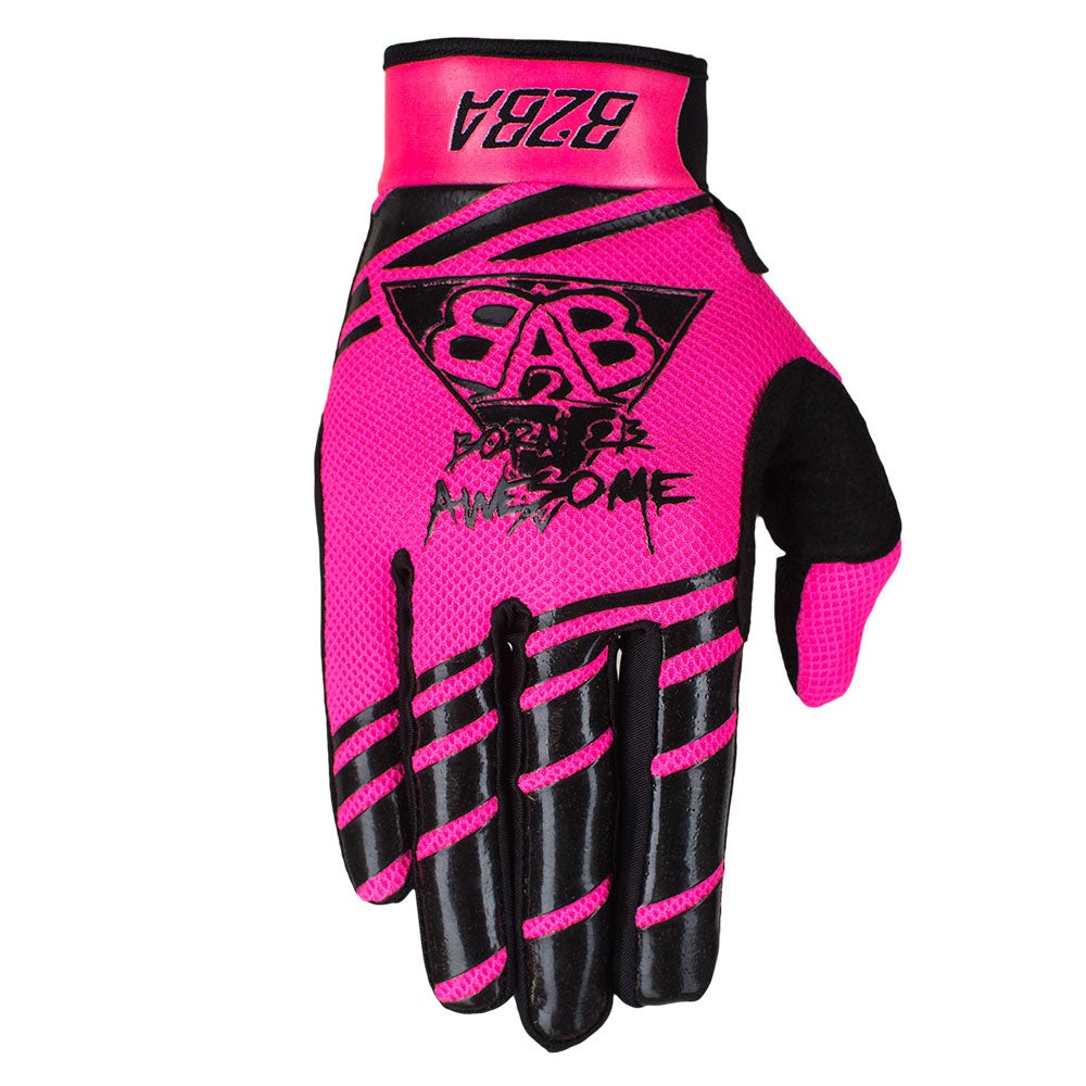 Stripes Race Glove Neon Pink B2BA - B2BA Clothing