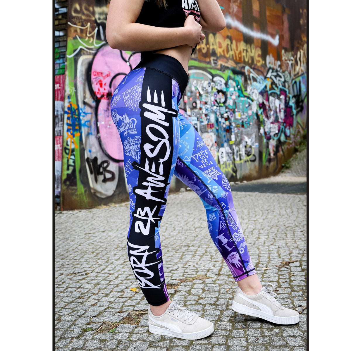 B2BA BluChaos Leggings - B2BA Clothing blue / S