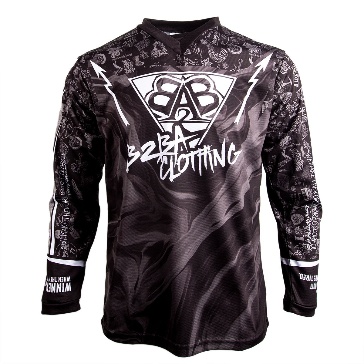 Race Jersey Sickastyle BW - B2BA Clothing black / S