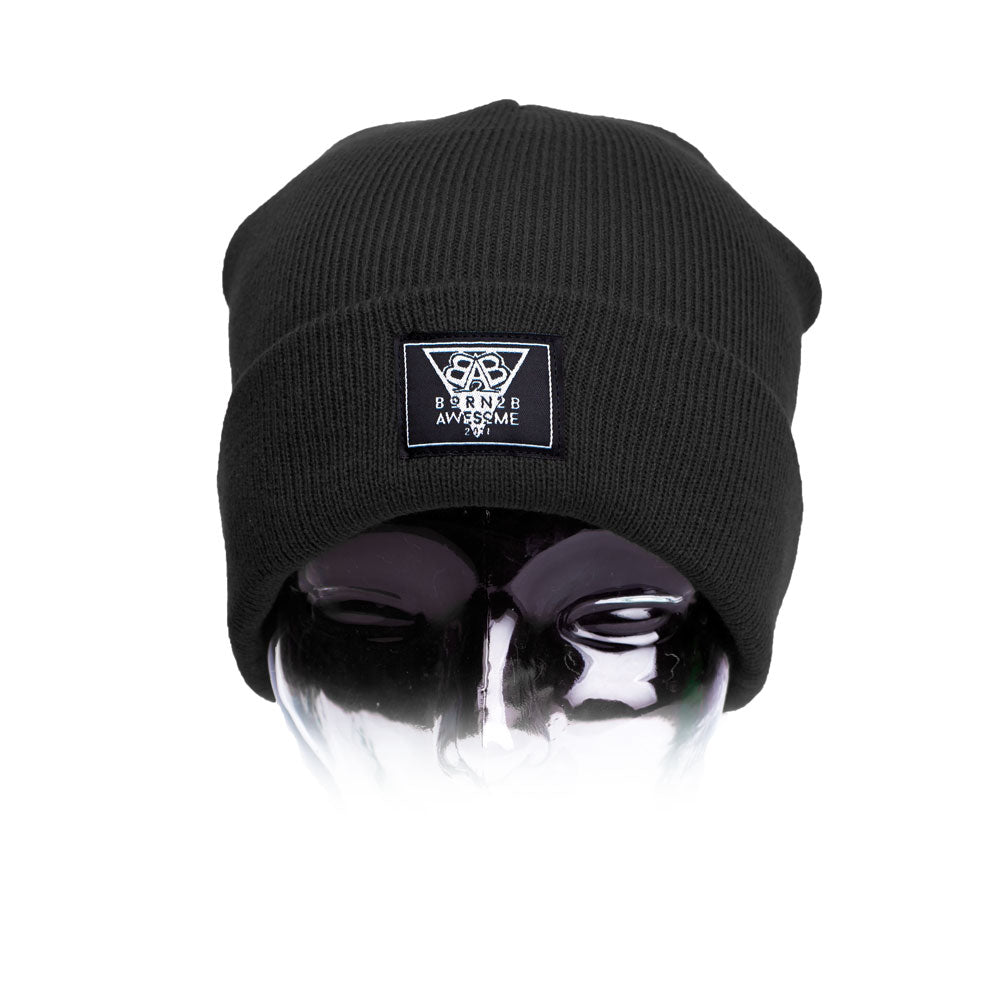 Daily Beanie "Awesome Man" Black - B2BA Clothing