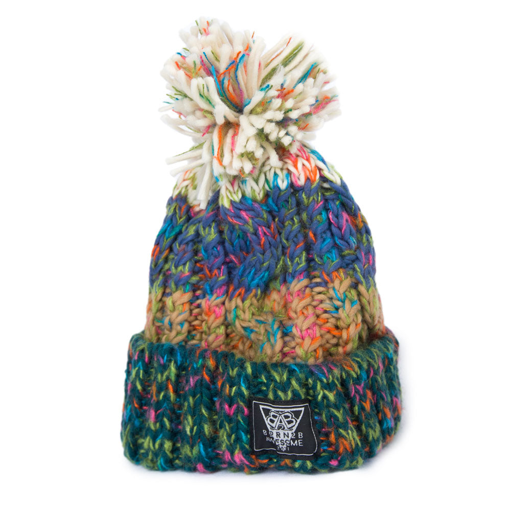 Knitted Bobble Beanie "Cool Carpet" - B2BA Clothing