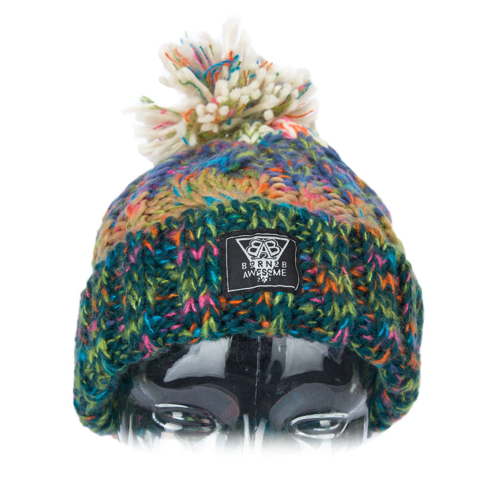 Knitted Bobble Beanie "Cool Carpet" - B2BA Clothing