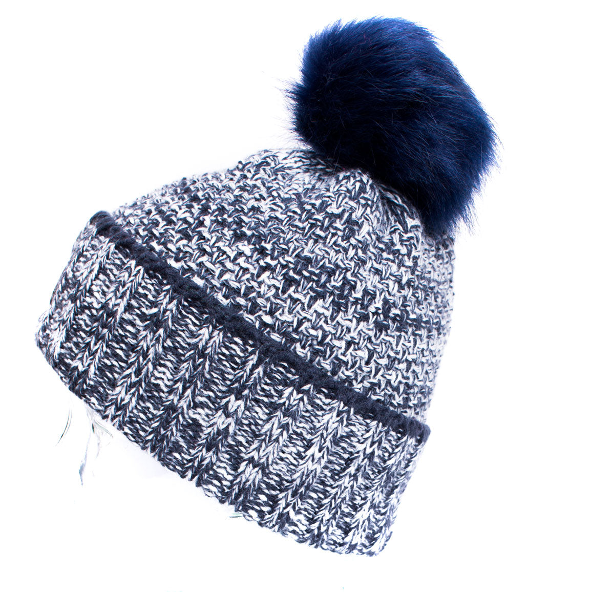 Knitted Bobble Beanie Fur - B2BA Clothing