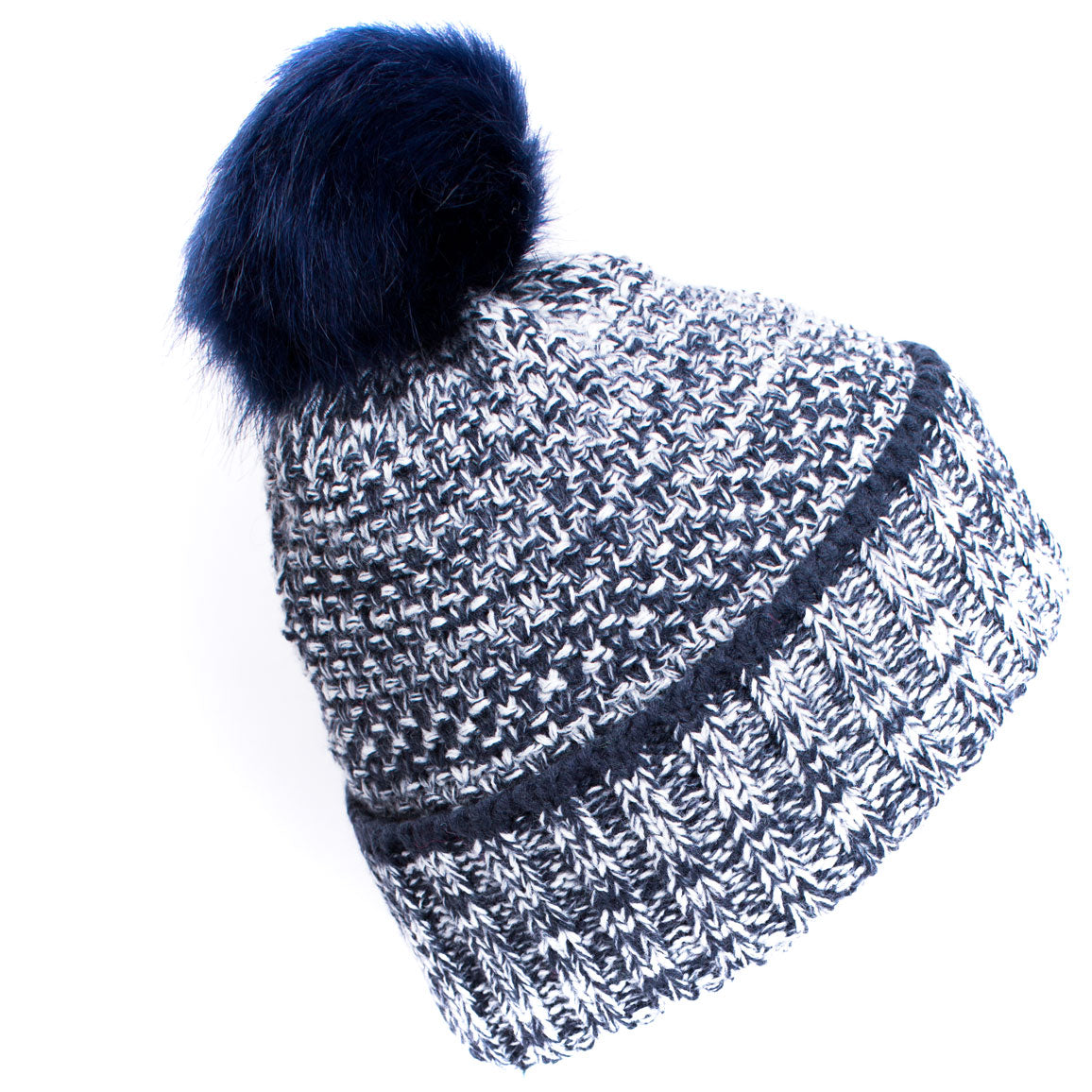 Knitted Bobble Beanie Fur - B2BA Clothing