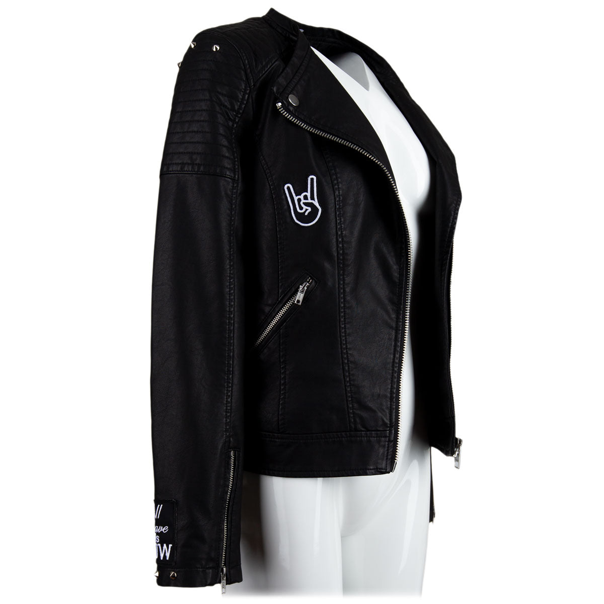 Peace Girlie Lederjacke - B2BA Clothing