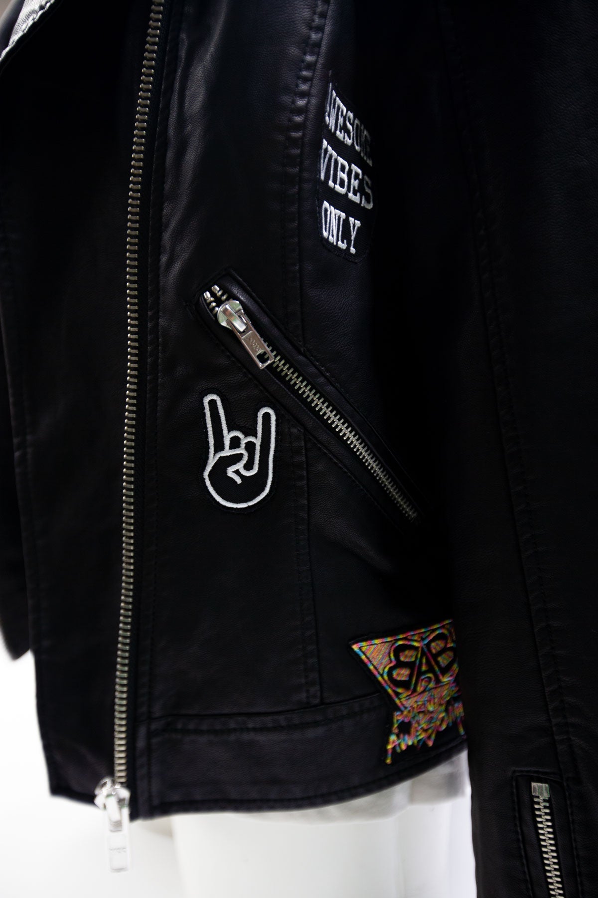 Peace Girlie Lederjacke - B2BA Clothing