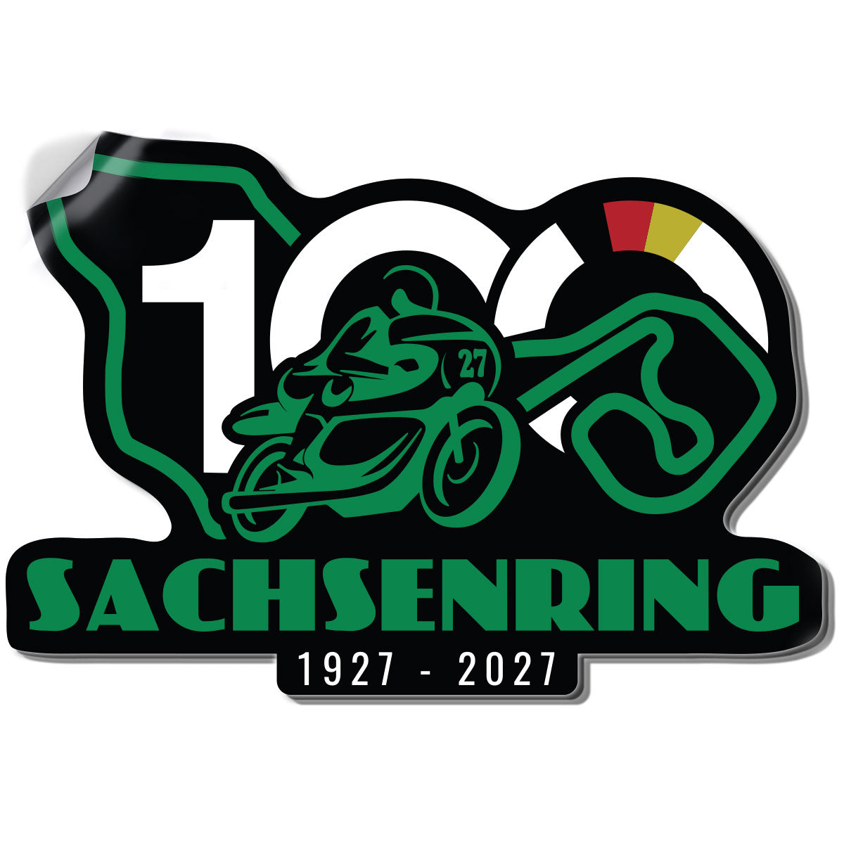 Aufkleber "100 Jahre Sachsenring"