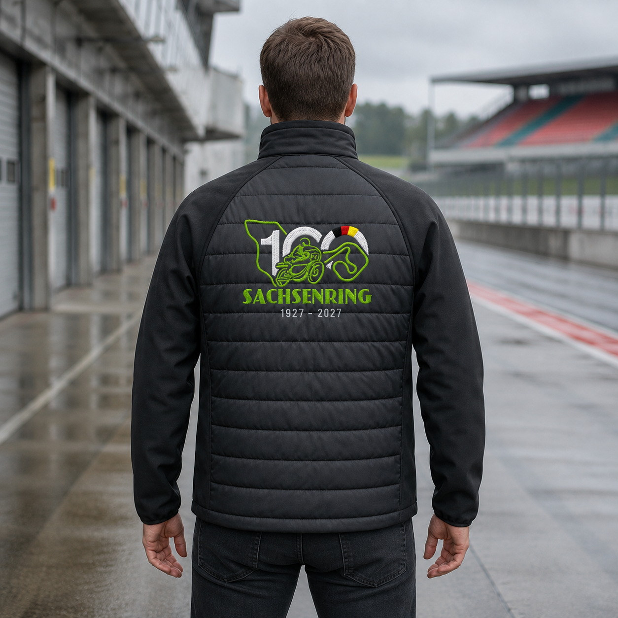 100 Jahre Sachsenring Logo Unisex Hybrid Jacke