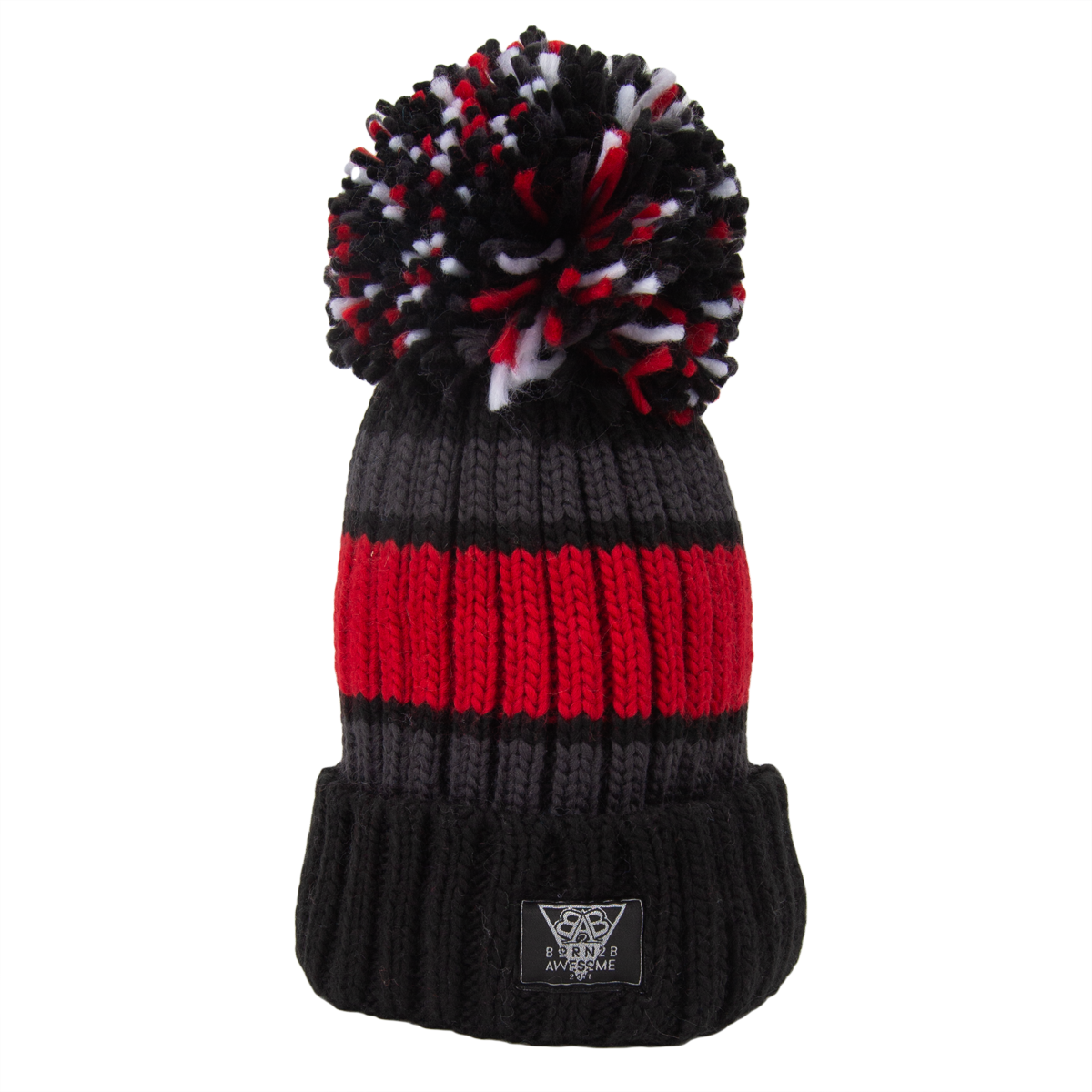 Knitted Bobble Beanie FIRE