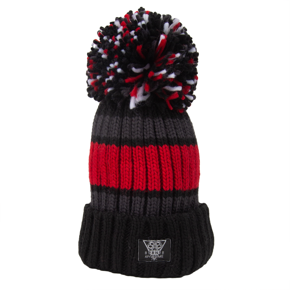 Knitted Bobble Beanie "FIRE"