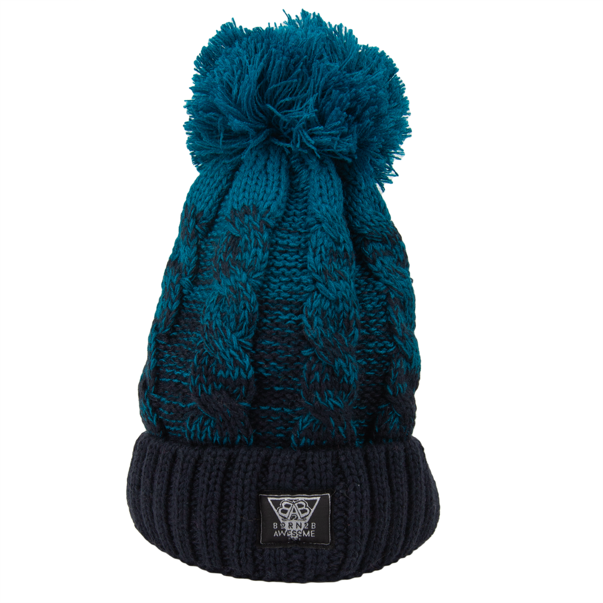Ombre Bobble Beanie "Teal"