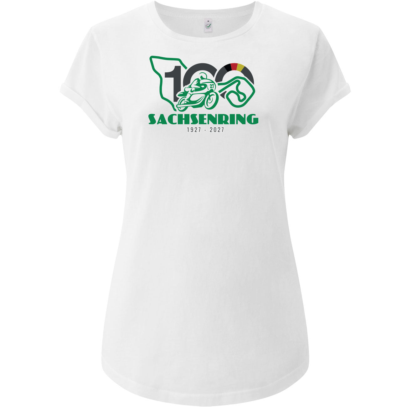 100 Jahre Sachsenring Logo Girlie T-Shirt