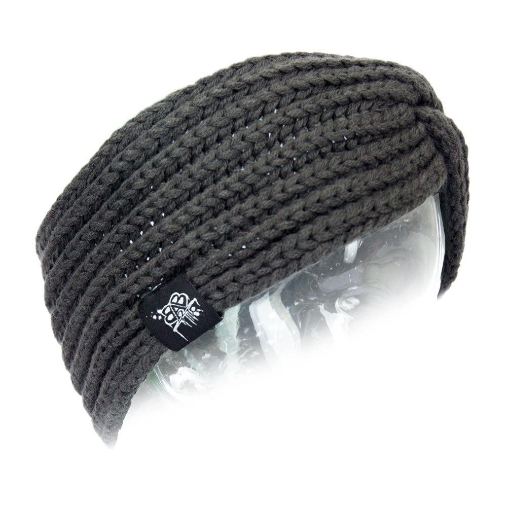 Knitted Head Band Heather Black - B2BA Clothing