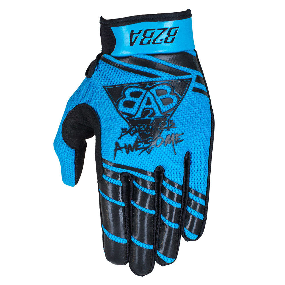 Stripes Race Glove Neon Blue B2BA - B2BA Clothing
