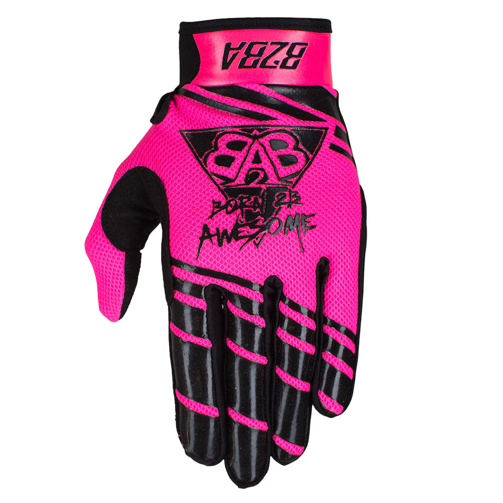 Stripes Race Glove Neon Pink B2BA - B2BA Clothing