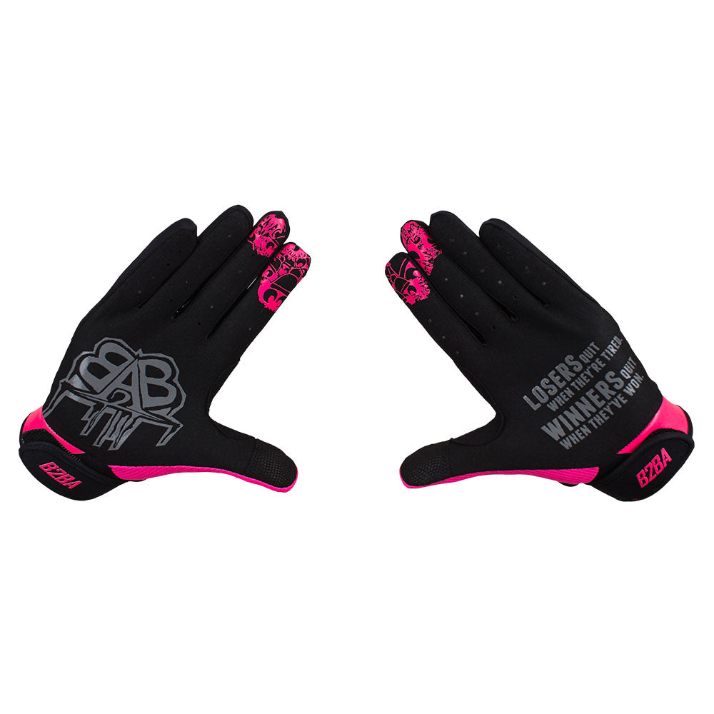 Stripes Race Glove Neon Pink B2BA - B2BA Clothing