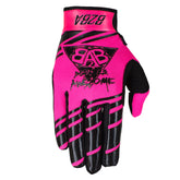 Stripes Race Glove Neon Pink B2BA - B2BA Clothing
