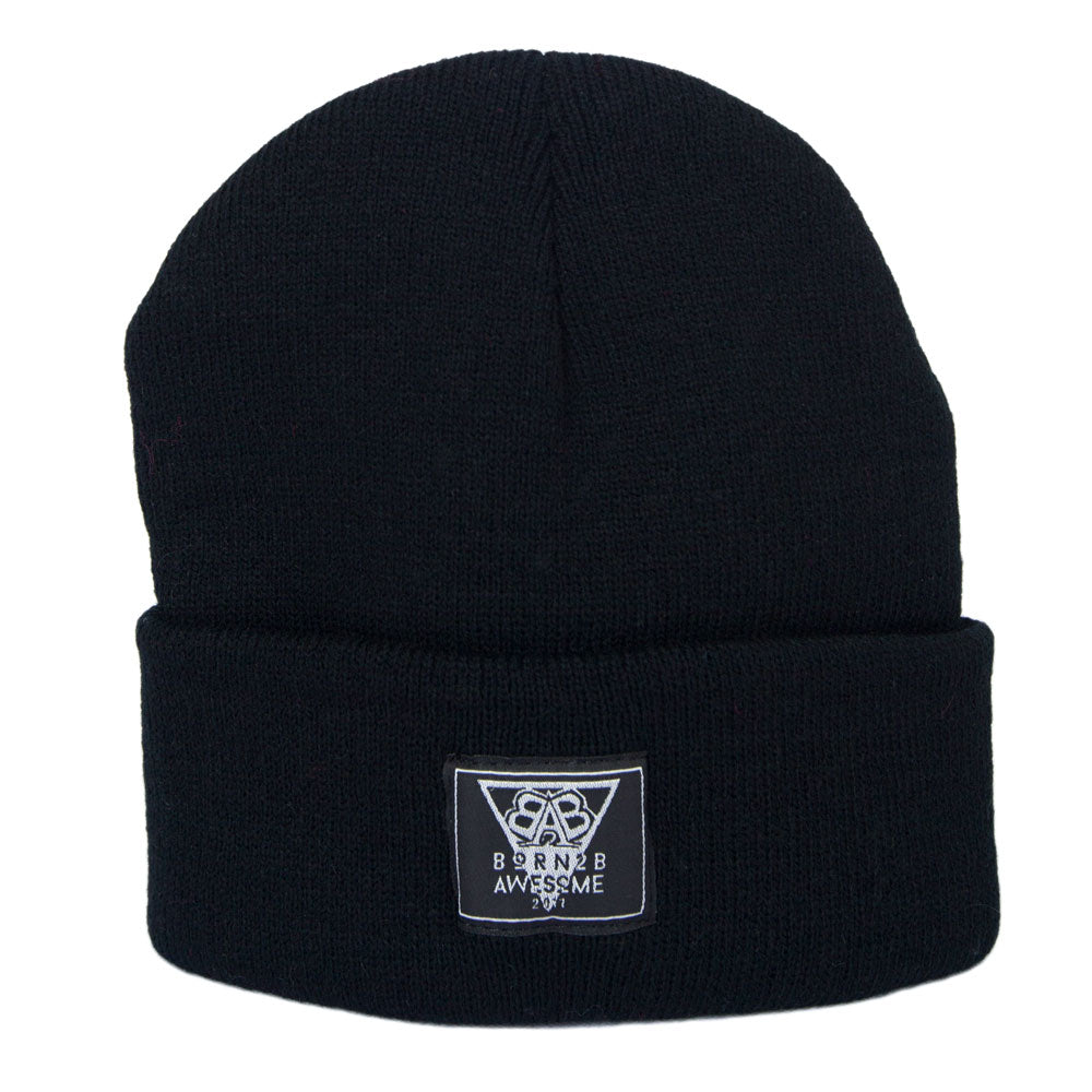 KIDS Daily Beanie "Awesome Man" Black - B2BA Clothing