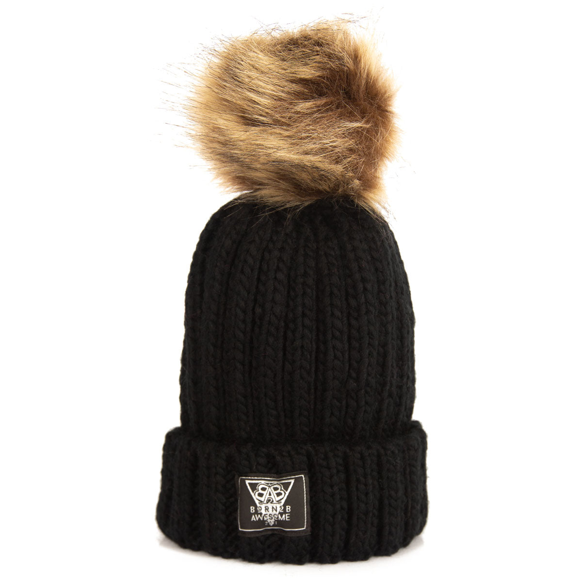 KIDS Knitted Bobble Beanie "Awesome Man" - B2BA Clothing