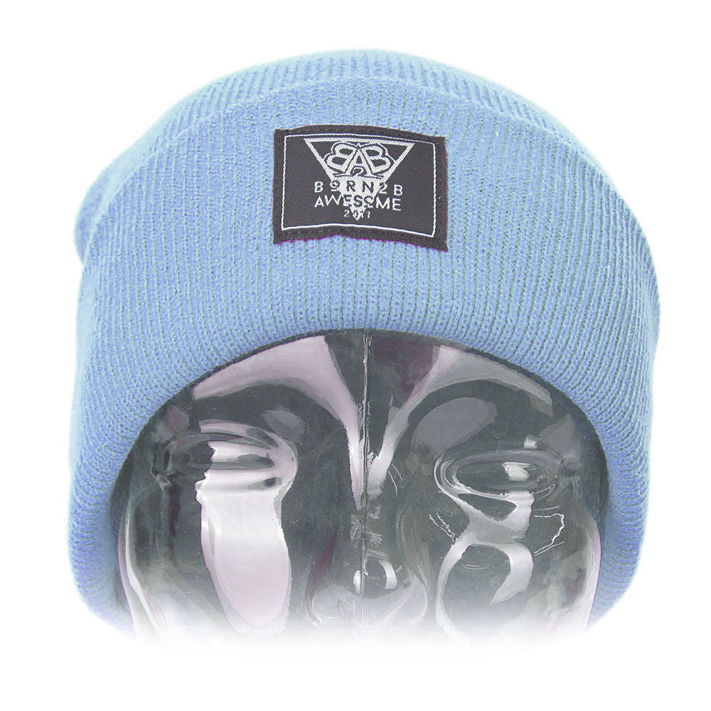 KIDS Daily Beanie "Awesome Man" Light Blue - B2BA Clothing