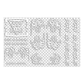 Aufkleber Plottpack 30cm x 47cm - B2BA Clothing white