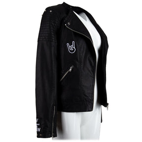 Peace Girlie Lederjacke - B2BA Clothing