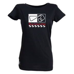 Sachsenring Block Girlie T-Shirt - B2BA Clothing black / S